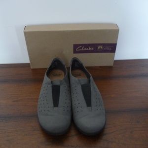 Clark Nubuck Leather Slip on Shoes